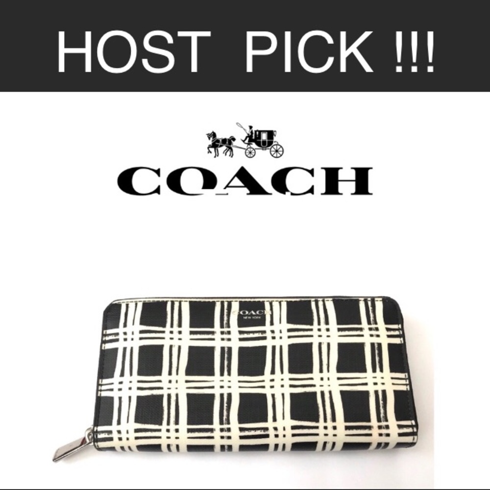❤️🆕 NEW Coach Black &White Zippered Wallet